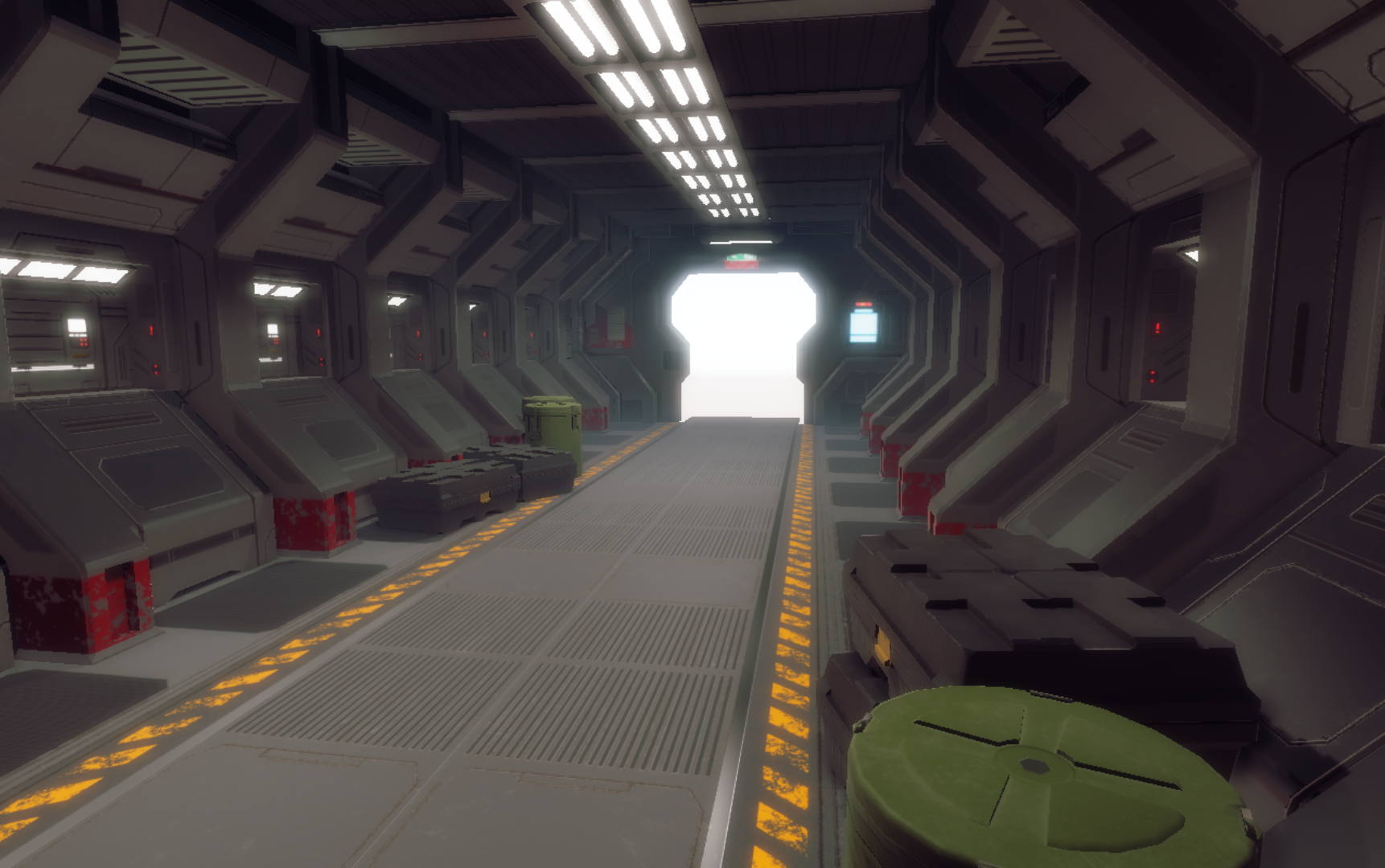 Unity Sci-fi hallway